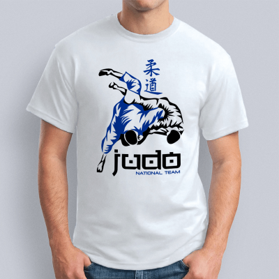 мужская Judo national team синий с черным 400x400 - Футболка "Judo national team синий с черным"
